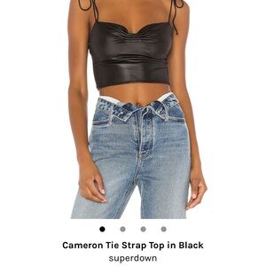 Superdown cameron tie strap top